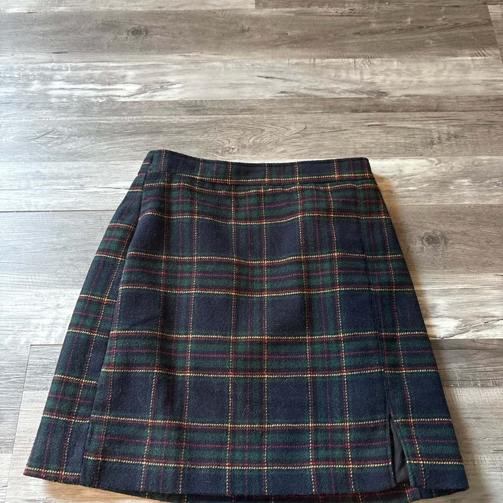 Hollister Navy Plaid Mini Skirt
